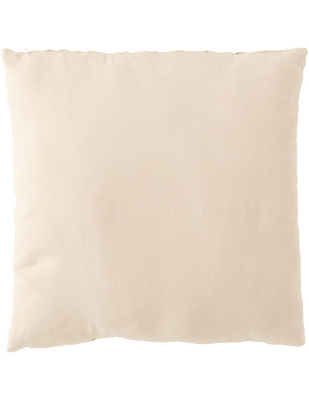 Coussin Carré Evelyn 45x45 en Polyester Beige Motif tissé - 3