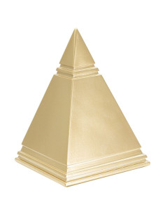 Statuette déco originale Pyramide Hauteur 15 cm en Métal Doré Rilyn 