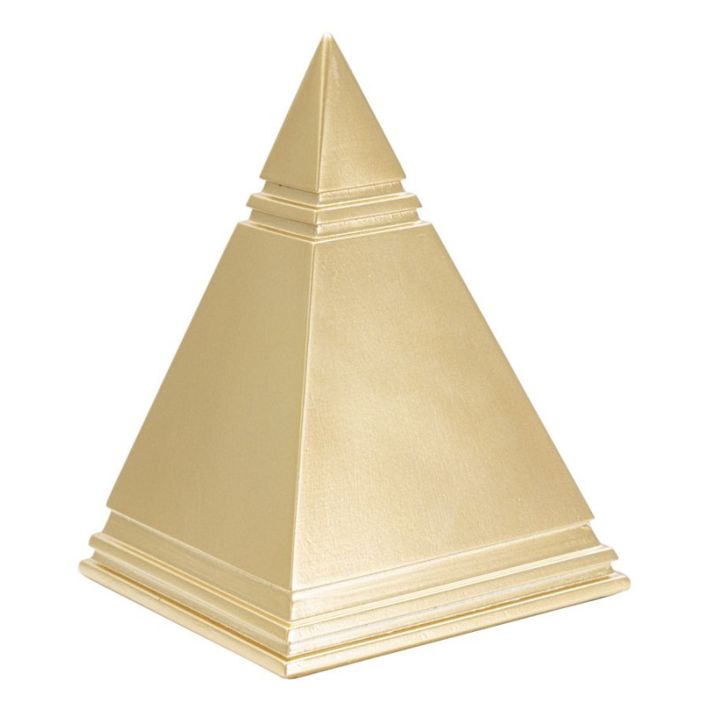 Statuette déco originale Pyramide Hauteur 15 cm en Métal Doré Rilyn 