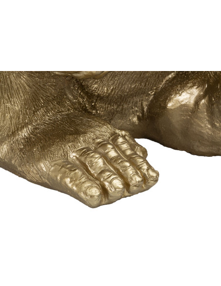 Grande Statue déco Gorille Hauteur 82 cm en Résine Doré Arion - 5