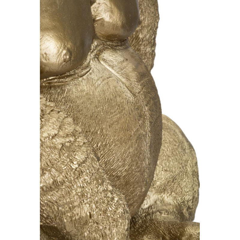 Grande Statue déco Gorille Hauteur 82 cm en Résine Doré Arion - 6