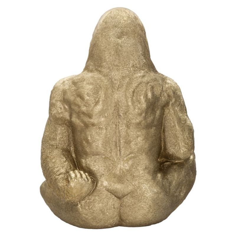 Grande Statue déco Gorille Hauteur 82 cm en Résine Doré Arion - 8
