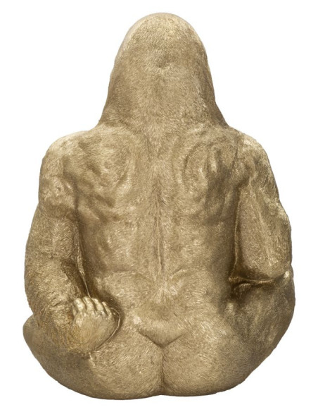 Grande Statue déco Gorille Hauteur 82 cm en Résine Doré Arion - 8