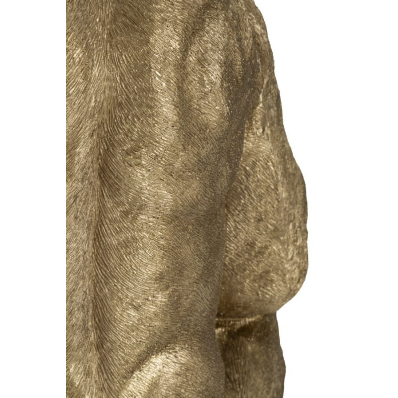 Grande Statue déco Gorille Hauteur 82 cm en Résine Doré Arion - 9