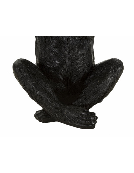 Vide poche original Singe avec plateau Hauteur 31 cm en Résine Noir Doré Arvel 