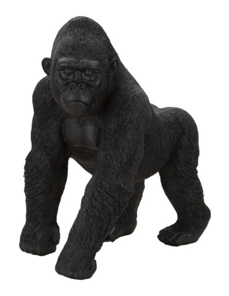 Grande Statuette déco Gorille Hauteur 37 cm en Résine Noir Delra - 1