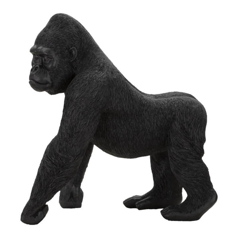 Grande Statuette déco Gorille Hauteur 37 cm en Résine Noir Delra - 2
