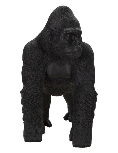 Grande Statuette déco Gorille Hauteur 37 cm en Résine Noir Delra - 3