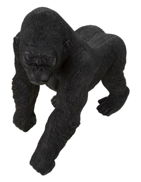 Grande Statuette déco Gorille Hauteur 37 cm en Résine Noir Delra - 4