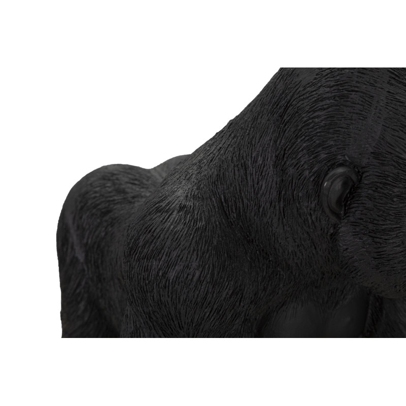 Grande Statuette déco Gorille Hauteur 37 cm en Résine Noir Delra - 6