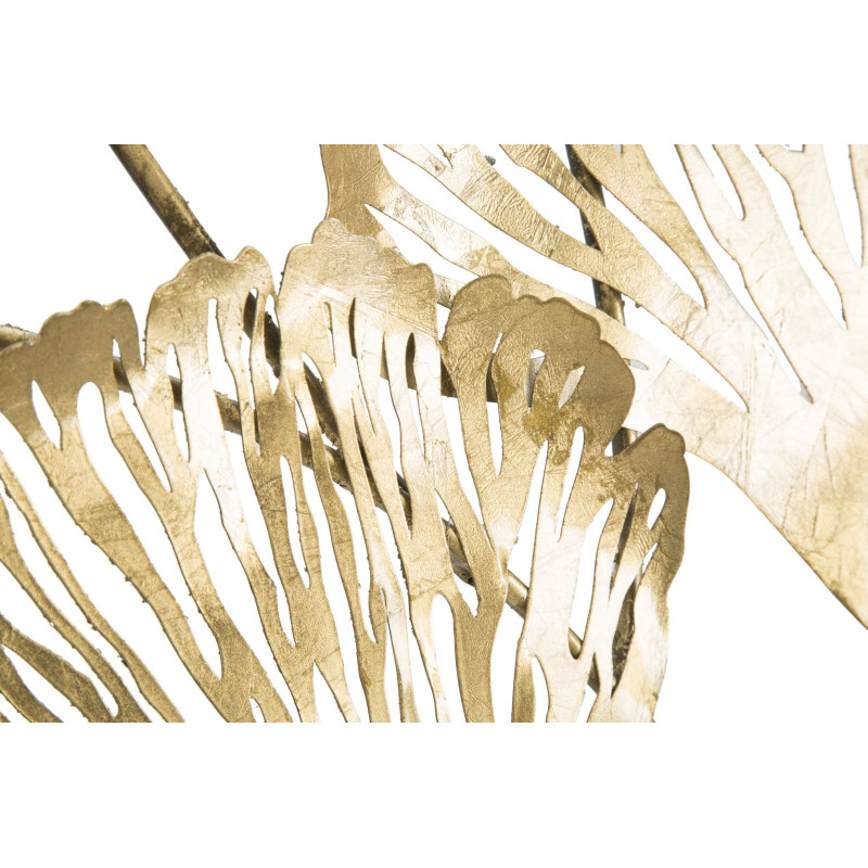 Grande Déco murale moderne Fleurs 78x101 en Métal Doré Iris 