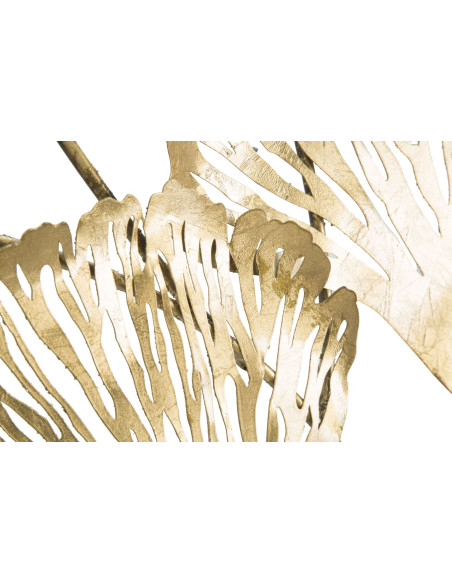 Grande Déco murale moderne Fleurs 78x101 en Métal Doré Iris 