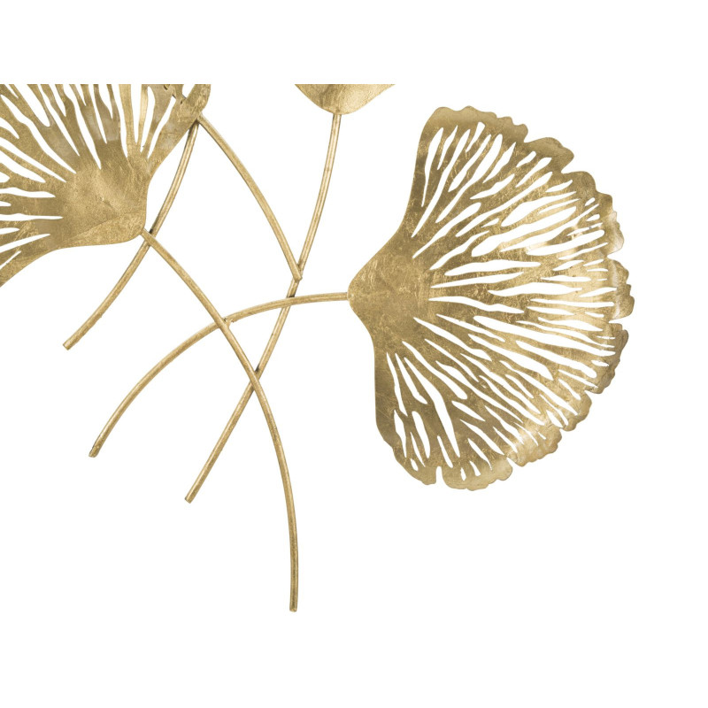 Grande Déco murale moderne Fleurs 78x101 en Métal Doré Iris 