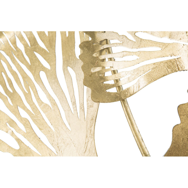 Grande Déco murale moderne Fleurs 78x101 en Métal Doré Iris 