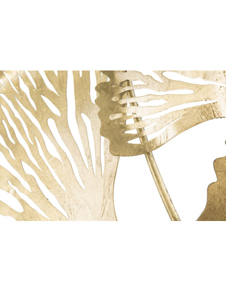 Grande Déco murale moderne Fleurs 78x101 en Métal Doré Iris 