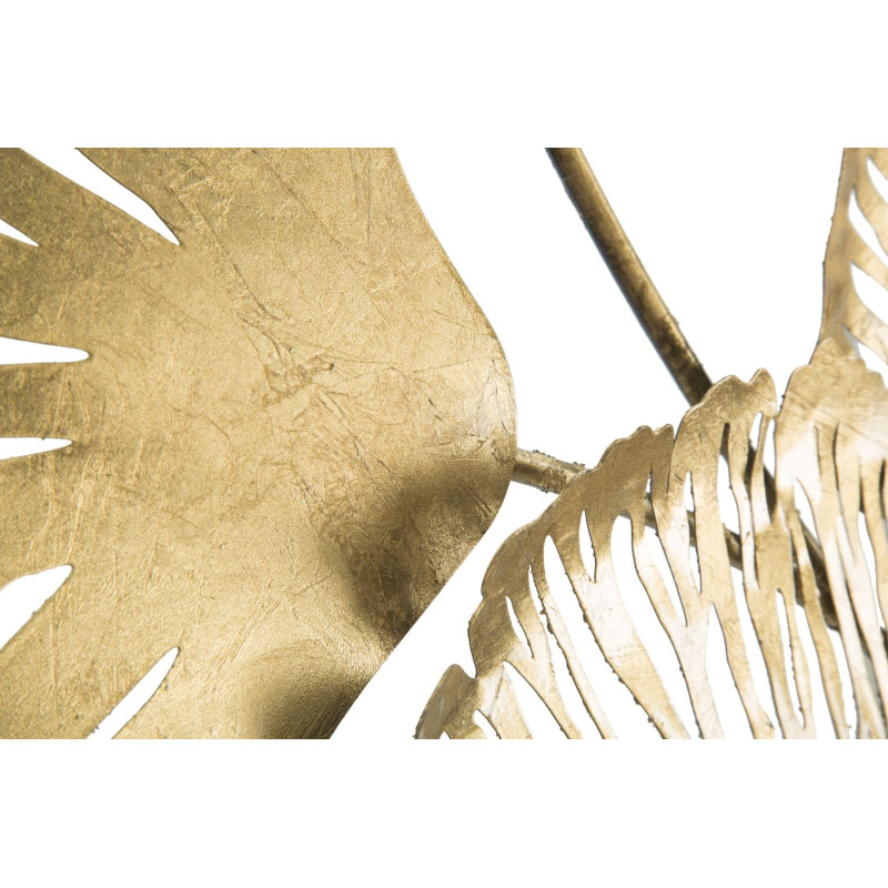 Grande Déco murale moderne Fleurs 78x101 en Métal Doré Iris 