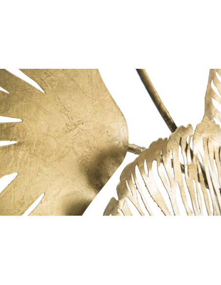 Grande Déco murale moderne Fleurs 78x101 en Métal Doré Iris 