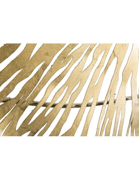 Grande Déco murale moderne Fleurs 115x64 en Métal Doré Iris 