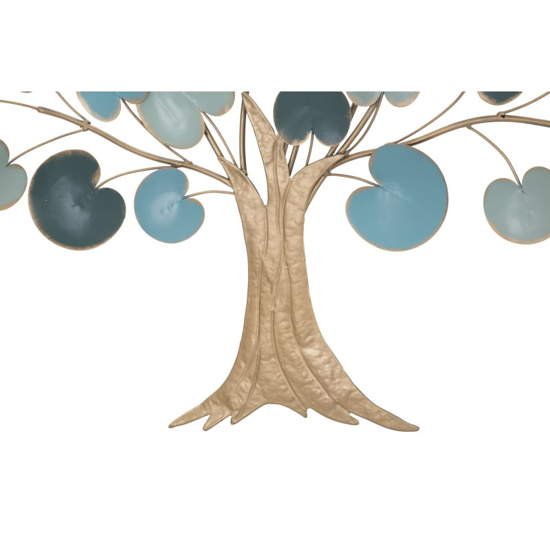 Grande Déco murale originale Arbre 89x90 en Métal Marron Vert Bleu Tyran 