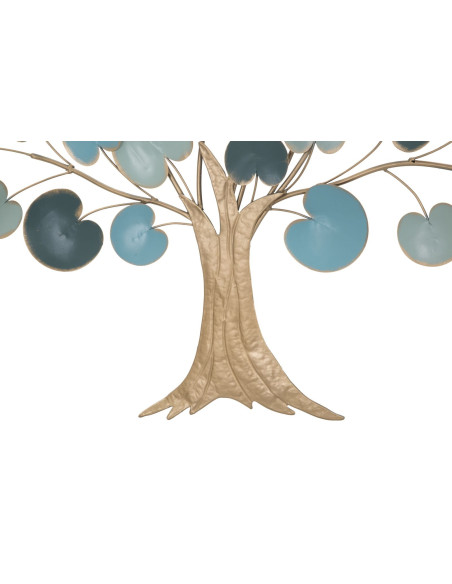 Grande Déco murale originale Arbre 89x90 en Métal Marron Vert Bleu Tyran 