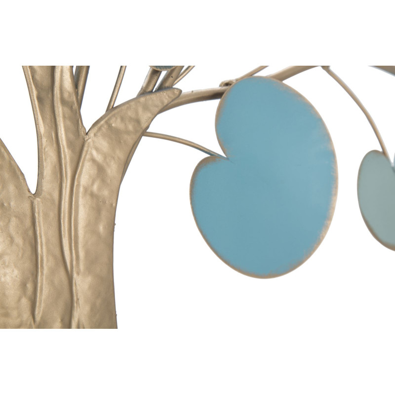 Grande Déco murale originale Arbre 89x90 en Métal Marron Vert Bleu Tyran 