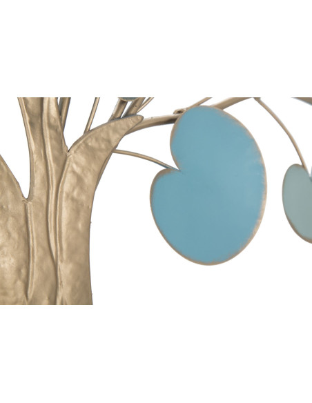 Grande Déco murale originale Arbre 89x90 en Métal Marron Vert Bleu Tyran 