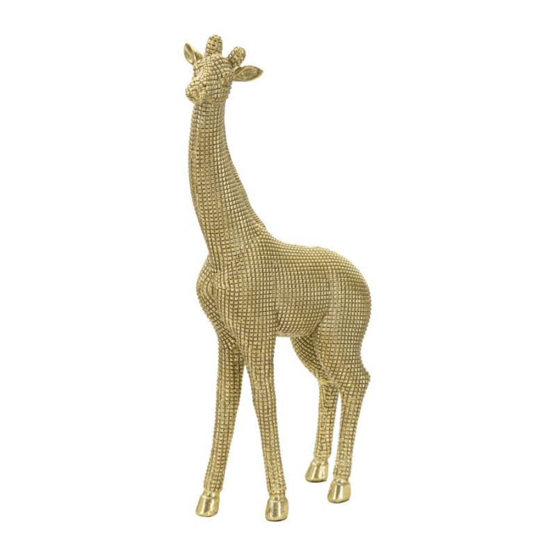 Statuette déco moderne Girafe Hauteur 40 cm en Résine Doré Felyn 