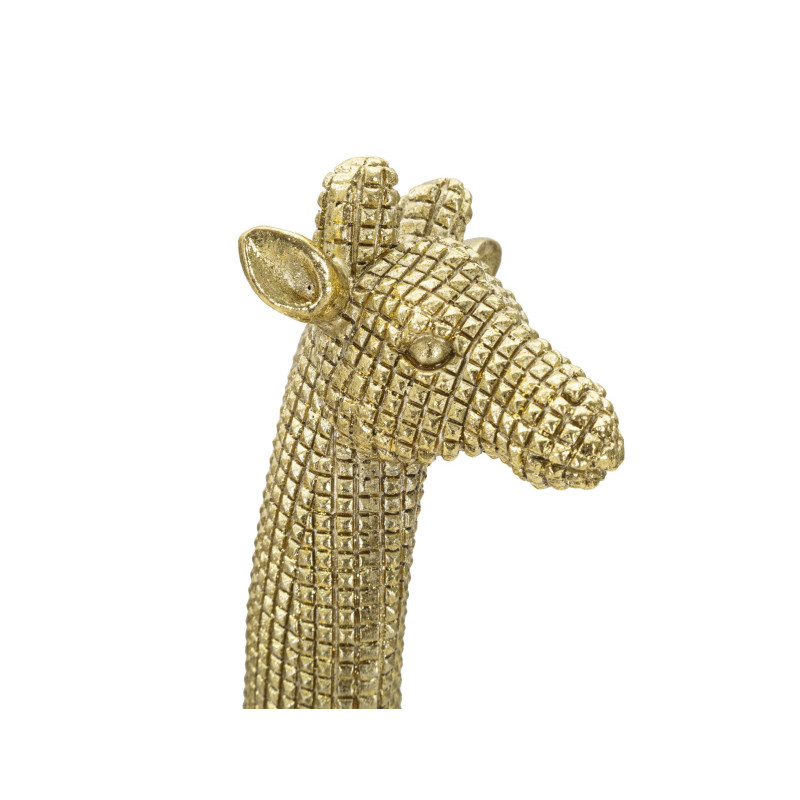 Statuette déco moderne Girafe Hauteur 40 cm en Résine Doré Felyn 