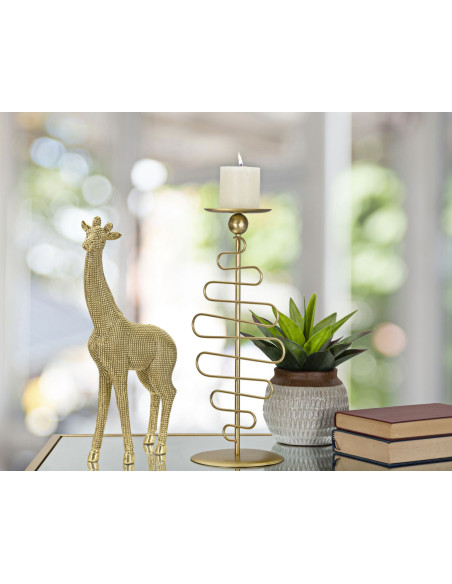 Statuette déco moderne Girafe Hauteur 40 cm en Résine Doré Felyn 