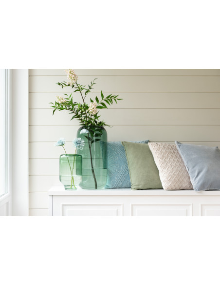 Coussin Carré Evelyn 45x45 en Polyester Beige Motif tissé - 6