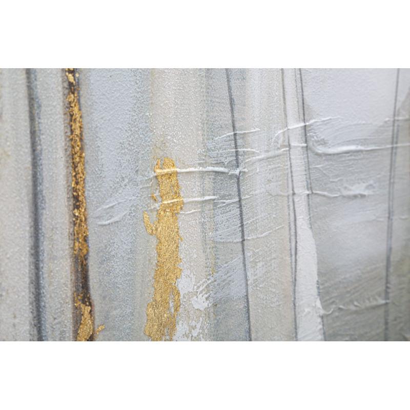 Toile murale peinte Voiliers Gris Vert Doré 100x80 Boatio 