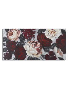 Toile murale peinte Fleurs Rouge Blanc 150x76 Flower 