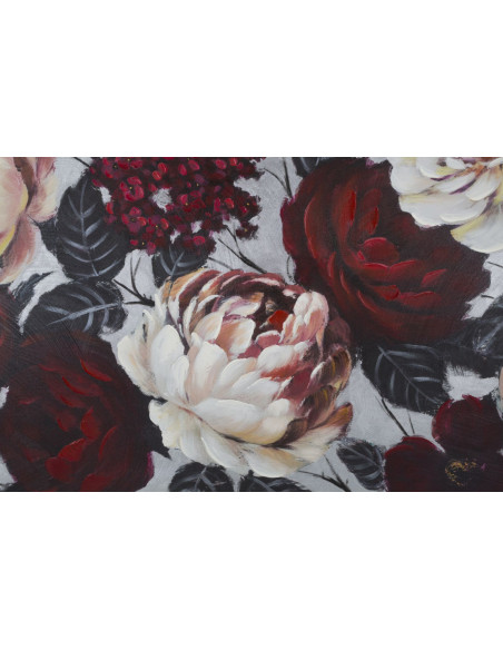 Toile murale peinte Fleurs Rouge Blanc 150x76 Flower 