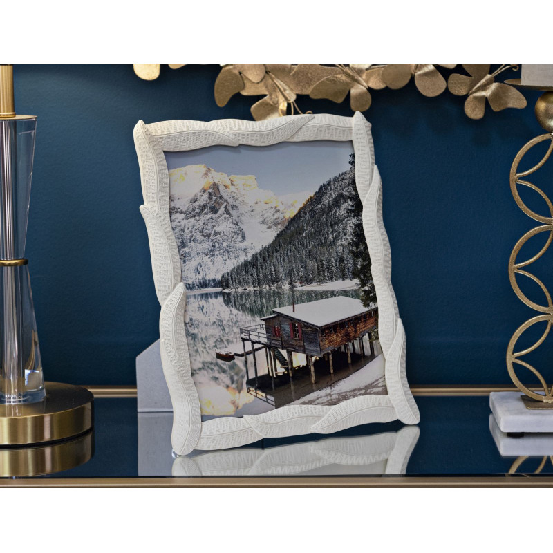 Cadre photo original en Résine Blanc pour photo 20x25 cm Snake 