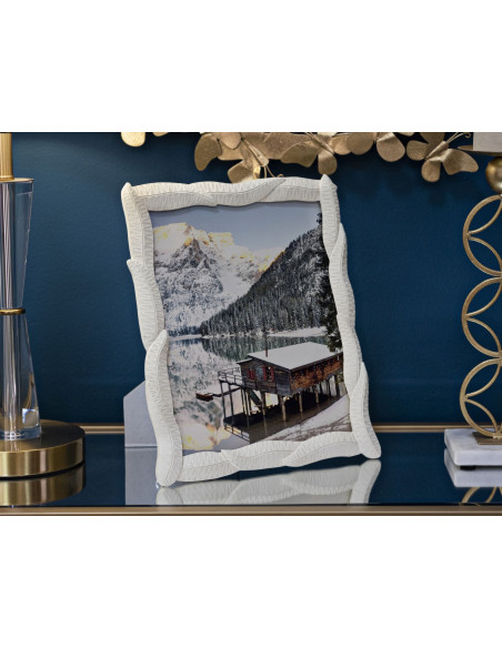 Cadre photo original en Résine Blanc pour photo 20x25 cm Snake 