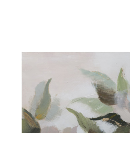 Toile murale peinte Bouquet de fleurs Blanc Vert 80x100 Flower 