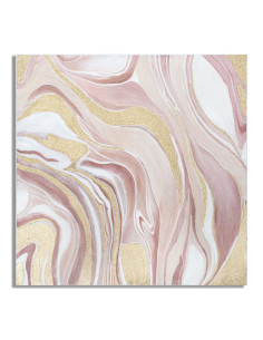 Toile murale peinte Motif abstrait Rose Doré 80x80 Pinkly 