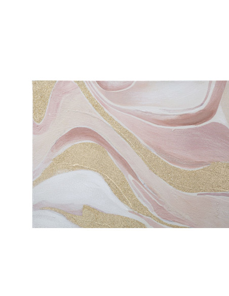 Toile murale peinte Motif abstrait Rose Doré 80x80 Pinkly 