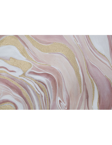 Toile murale peinte Motif abstrait Rose Doré 80x80 Pinkly 