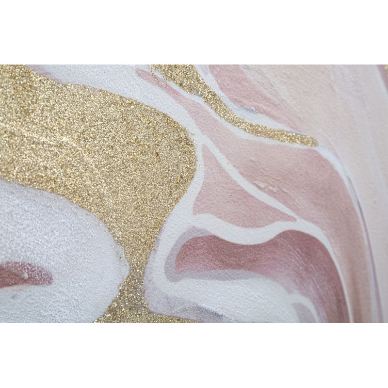 Toile murale peinte Motif abstrait Rose Doré 80x80 Pinkly 