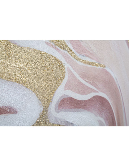 Toile murale peinte Motif abstrait Rose Doré 80x80 Pinkly 