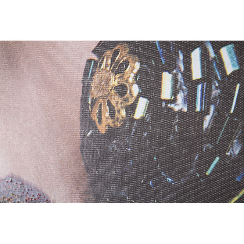 Toile murale imprimée Lèvres Noir Beige Doré 120x80 Beautiful Lips 