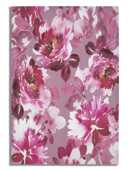Toile murale imprimée et peinte Fleurs Rose Rouge 80x120 Optic 