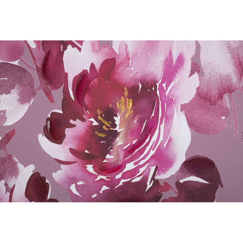 Toile murale imprimée et peinte Fleurs Rose Rouge 80x120 Optic 