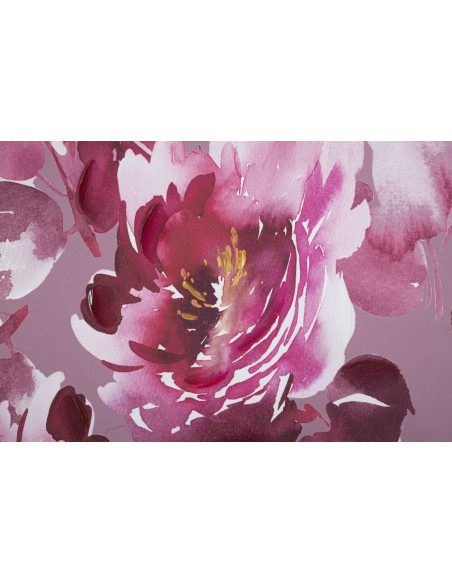 Toile murale imprimée et peinte Fleurs Rose Rouge 80x120 Optic 