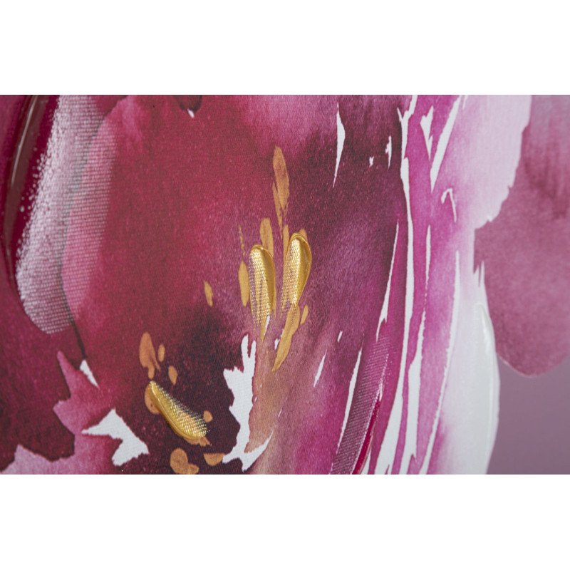 Toile murale imprimée et peinte Fleurs Rose Rouge 80x120 Optic 