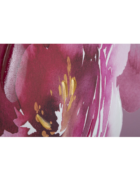 Toile murale imprimée et peinte Fleurs Rose Rouge 80x120 Optic 