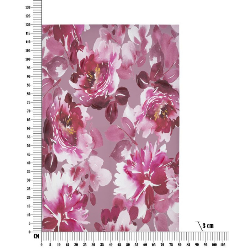 Toile murale imprimée et peinte Fleurs Rose Rouge 80x120 Optic 