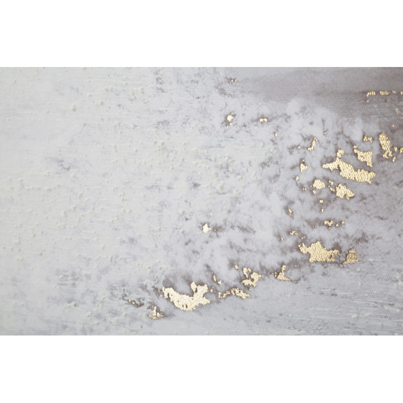 Toile murale imprimée et peinte Motif abstrait Noir Blanc Doré 80x120 Halfy 