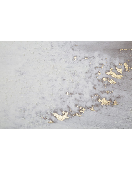 Toile murale imprimée et peinte Motif abstrait Noir Blanc Doré 80x120 Halfy 